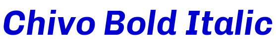 Chivo Bold Italic font